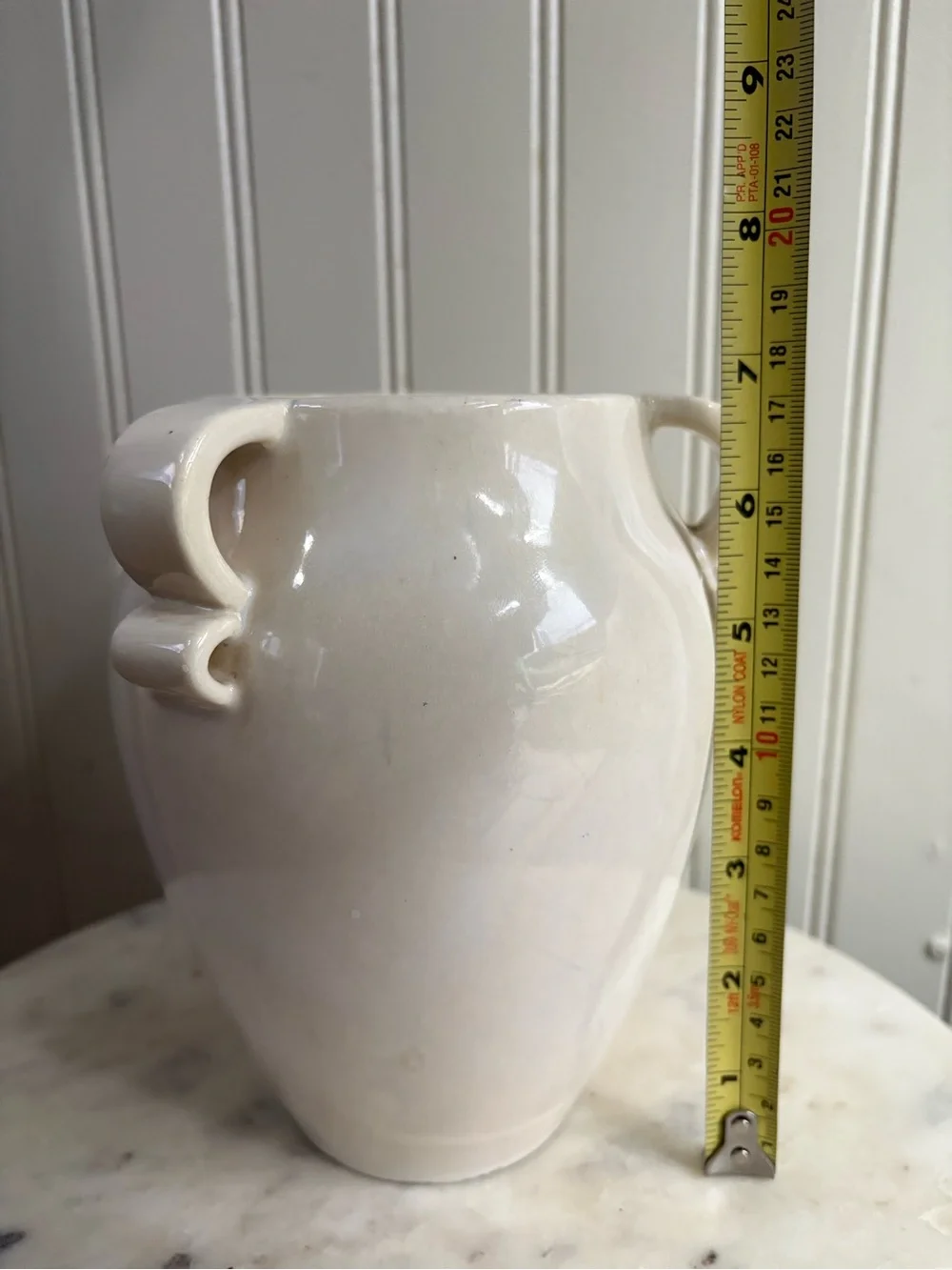 Vintage Fulper Pottery Vase #887 w/3 Ribbon Handles Circa 1930s Collectible VTG